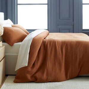 NWT Quince Organic Airy Gauze Terracotta Queen Duvet Cover
